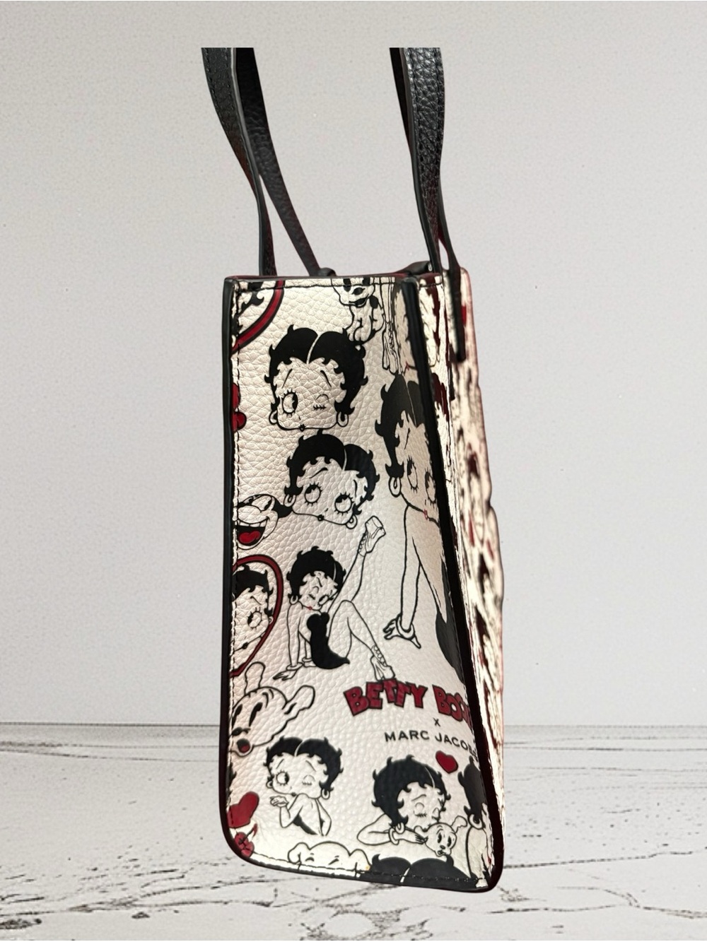 Marc Jacobs White, Black & Red Betty Boop Graphic Tote - Picture 3 of 6